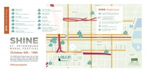 2018 SHINE St. Pete Mural Festival Map